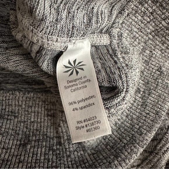 Athleta Heather Marled Gray Full Zip Front Jacket Size Medium - Picture 7 of 9